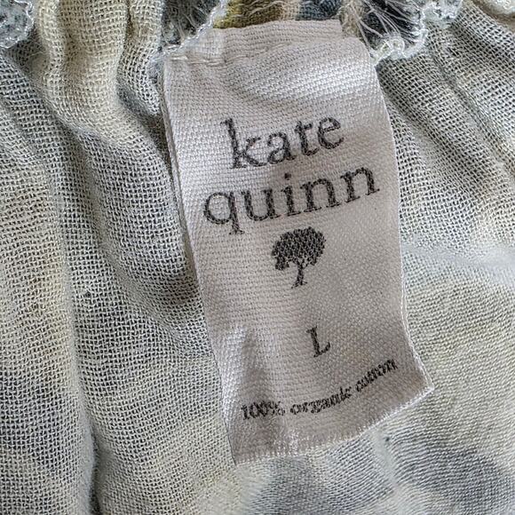 Kate Quinn Organic Cotton Smocked Skirt – Retro Rainbow Print, sz Large - Picture 5 of 5